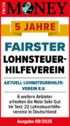 Focus Money Testergebnis 2025 | Fairster Lohnsteuerhilfeverein e.V. | Aktuell Lohnsteuerhilfeverein e.V.