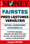 Focus Money Testergebnis 2025 | Fairstes Preis-Leistungsverhältnis | Aktuell Lohnsteuerhilfeverein e.V.