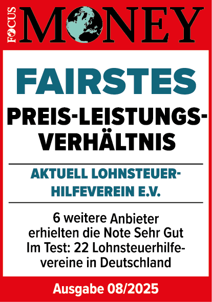 Focus Money Testergebnis 2025 | Fairstes Preis-Leistungsverhältnis | Aktuell Lohnsteuerhilfeverein e.V.